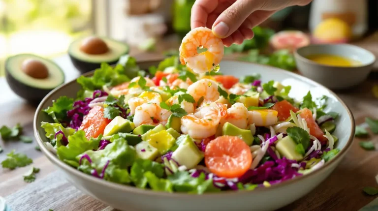 Depuis que je prépare cette salade crevettes-agrumes, je ne fais plus aucune vinaigrette