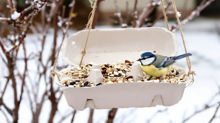 Ne jetez plus vos vieilles boîtes d’œufs : découvrez comment elles attirent les oiseaux au jardin cet hiver