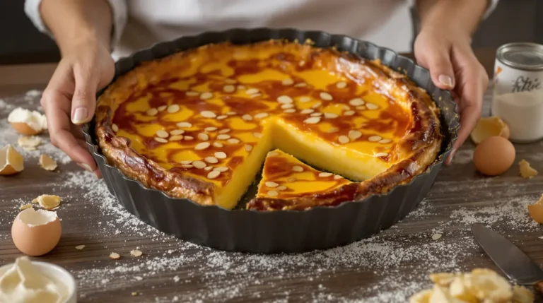 Plus rapide qu’un flan et aussi savoureuse qu’en boulangerie : j’ai ma tarte fondante express