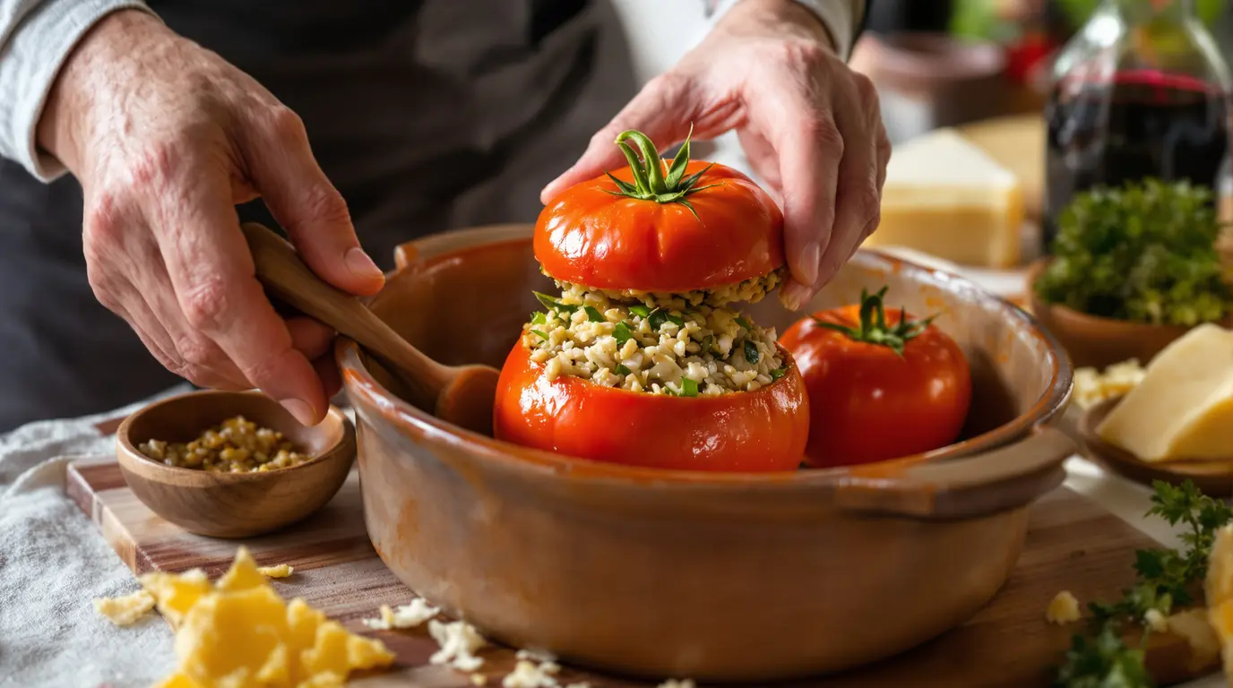 Tomates farcies recette de grand-mère avec riz: à la cocotte tomates farcies recette de grand-mère avec riz