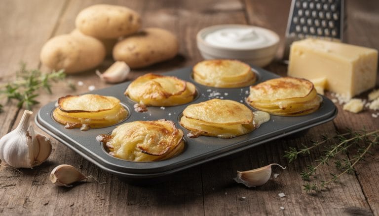 découvrez comment préparer facilement un gratin dauphinois individuel en utilisant un moule à muffin, pour une présentation originale et gourmande.
